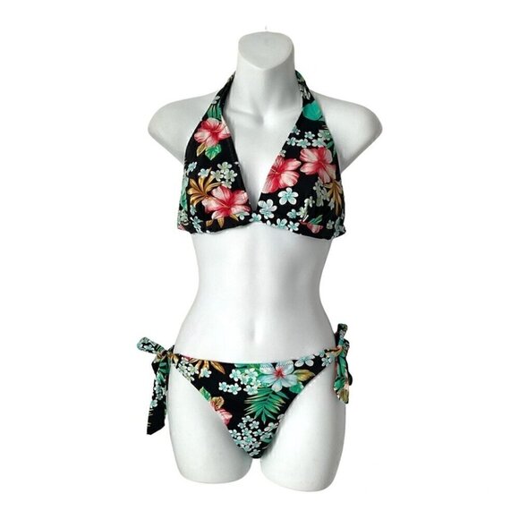 As Rose Rich floral bikini swim set Size M - Picture 1 of 9